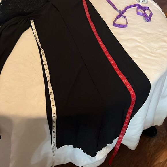 R&M Richards Jumpsuit Sz 6 One Shoulder Black Cocktail Sequins Lace Sleeveless - Picture 14 of 14